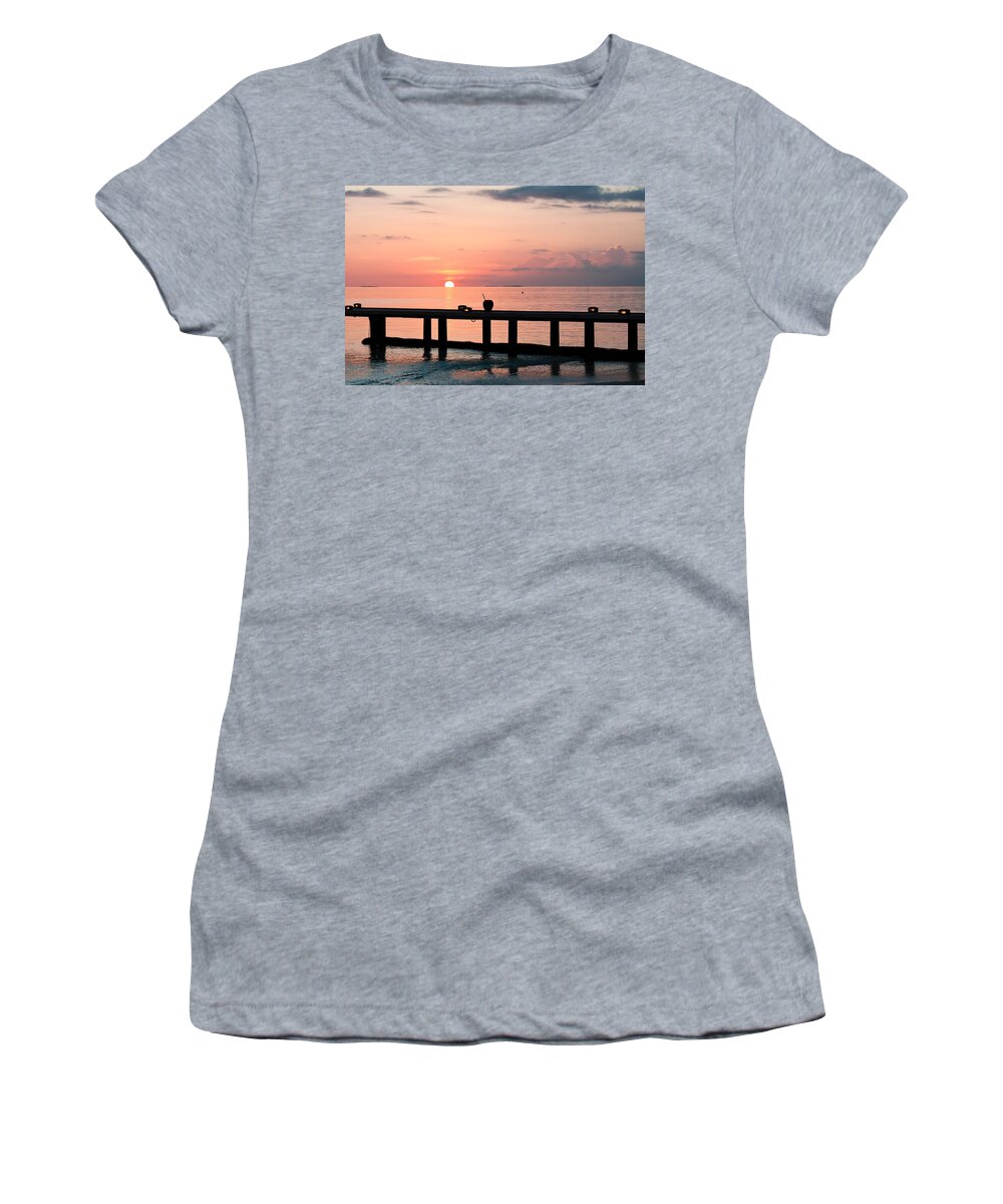 Sunrise Women's T-Shirt featuring the photograph Morning Calm by Shirley Mitchell