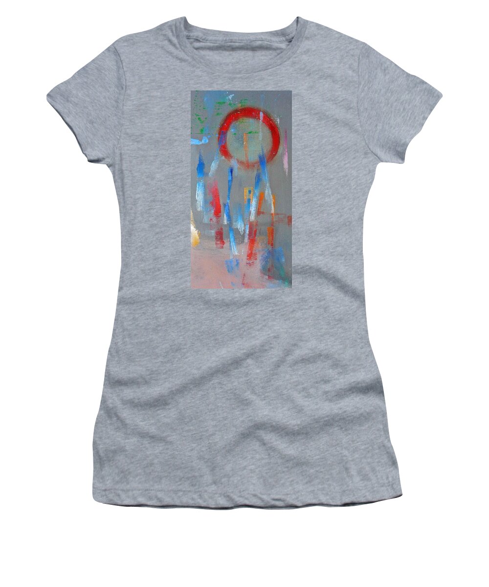 Native Women's T-Shirt featuring the painting Native American Abstract by Charles Stuart