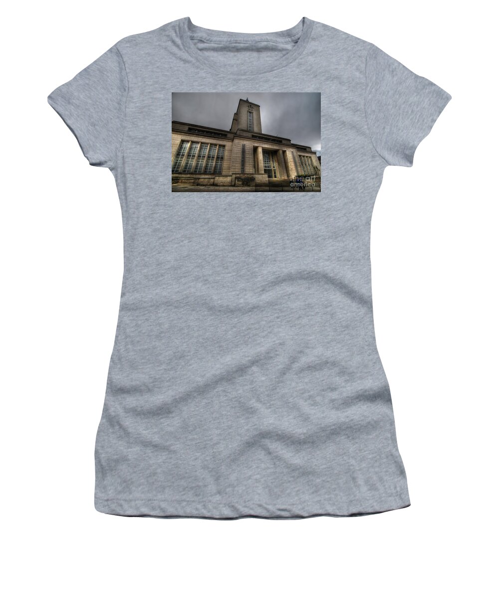 Yhun Suarez Women's T-Shirt featuring the photograph Newton Building - Nottingham by Yhun Suarez