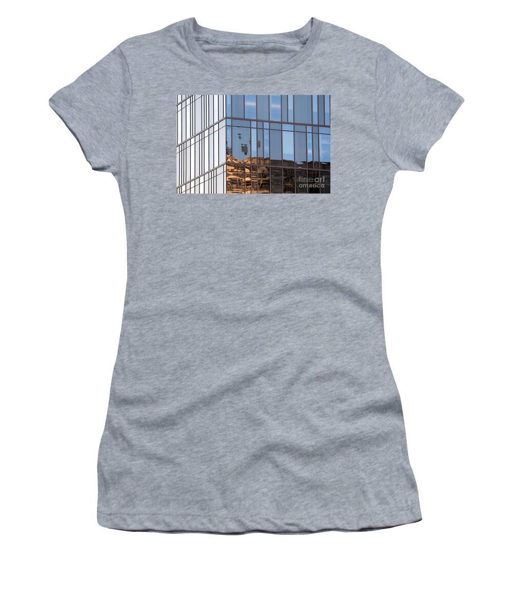 Los Angeles Women's T-Shirt featuring the photograph Office Building Window by Henrik Lehnerer