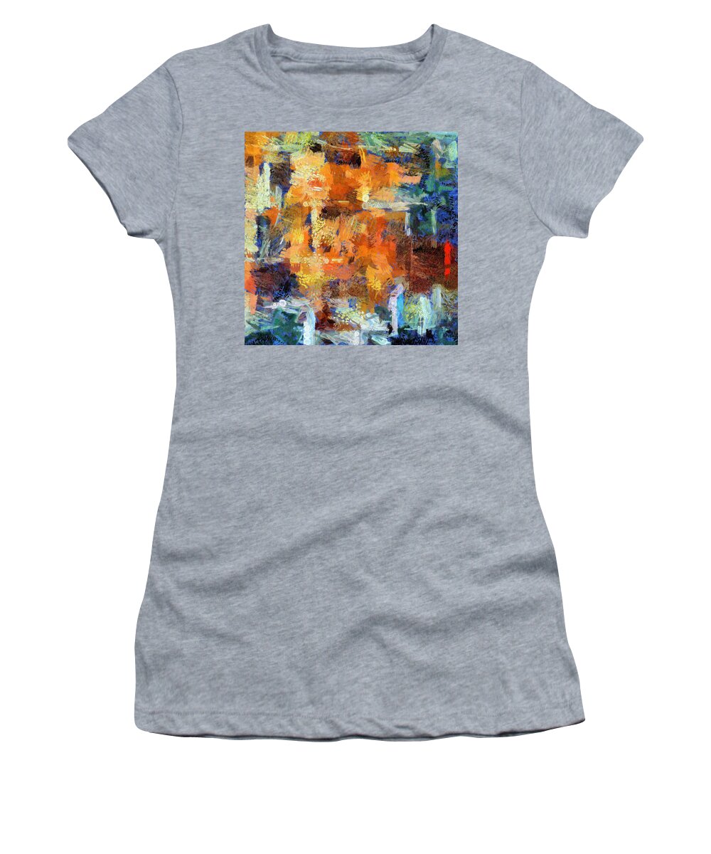Again Women's T-Shirt featuring the mixed media On and On and On by Angelina Tamez