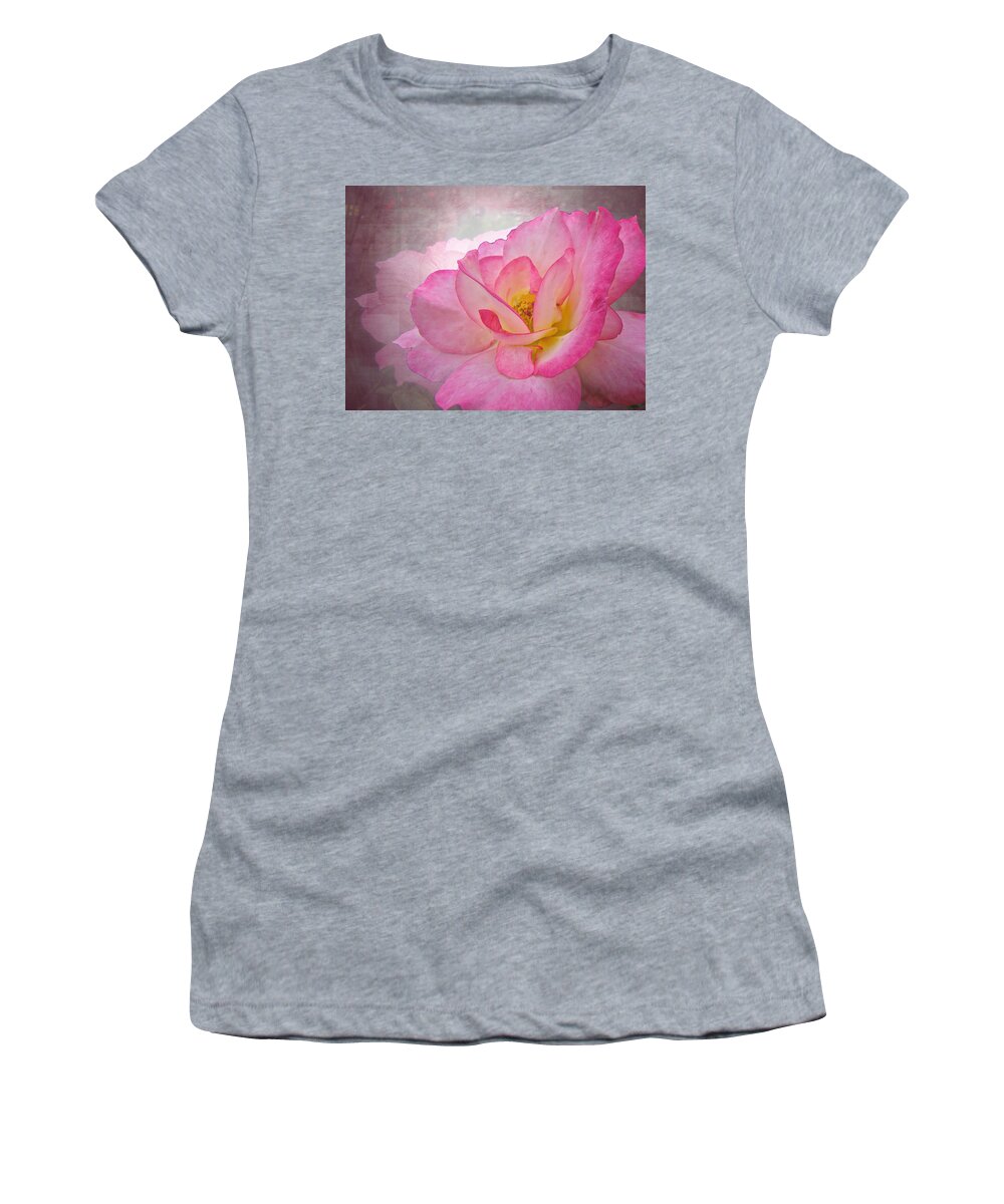 Rose Women's T-Shirt featuring the photograph Pink Victorian Rose by Carol Senske