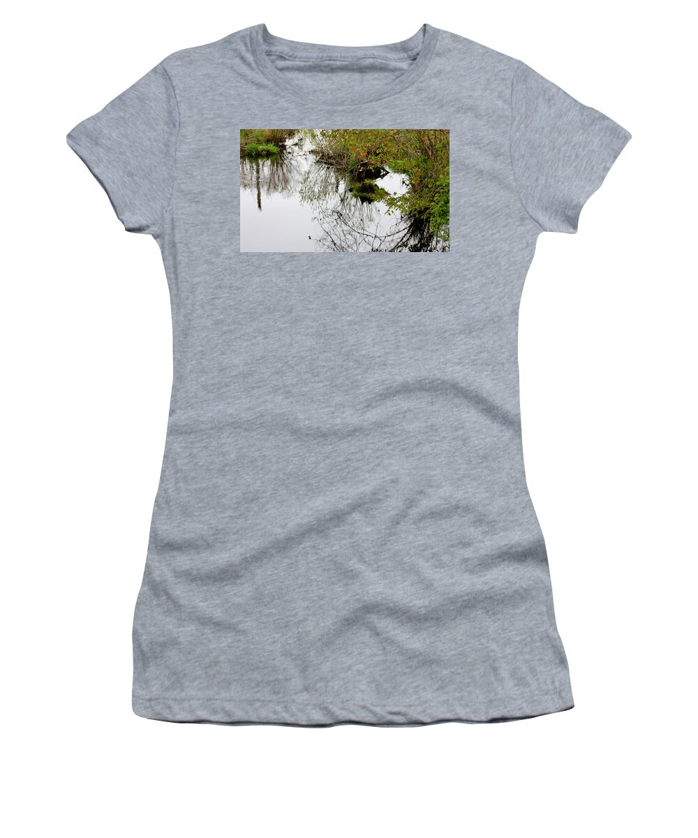 Color Photography Women's T-Shirt featuring the photograph Pondscape by Kim Galluzzo Wozniak