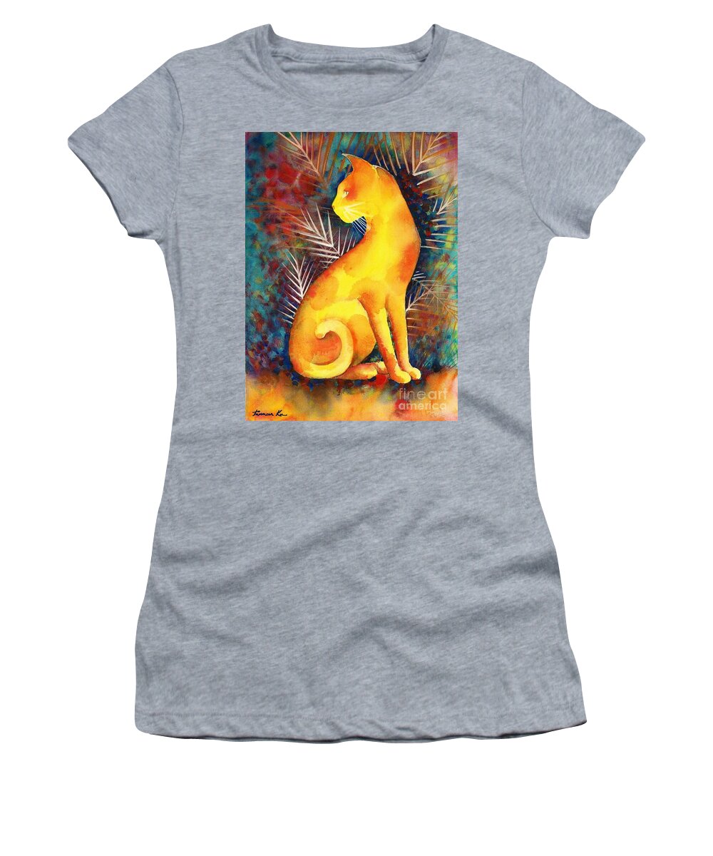Animals Women's T-Shirt featuring the painting Popoki Hulali by Frances Ku