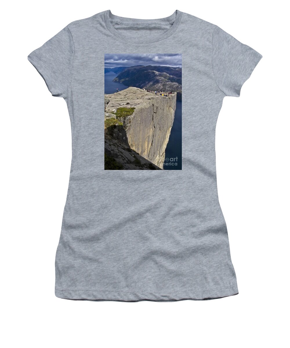 Europe Women's T-Shirt featuring the photograph Pulpit Rock by Heiko Koehrer-Wagner
