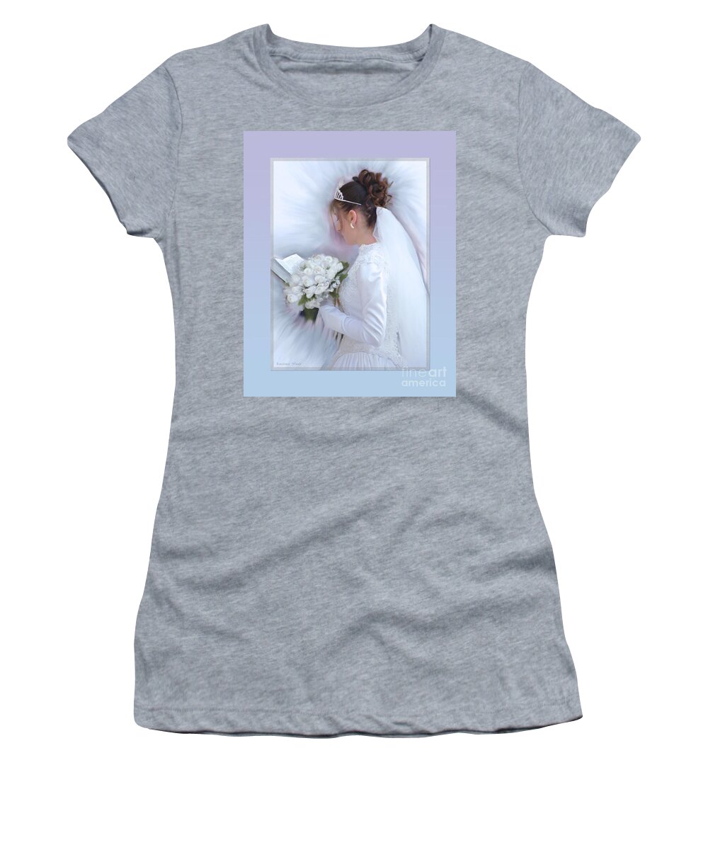 Bride Of Christ Women's T-Shirt featuring the painting Pure Spotless Bride by Constance Woods