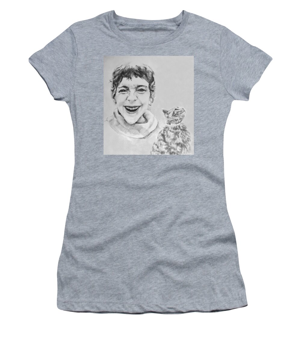 Portrait Women's T-Shirt featuring the drawing Randolph And Marmalade by Rory Siegel