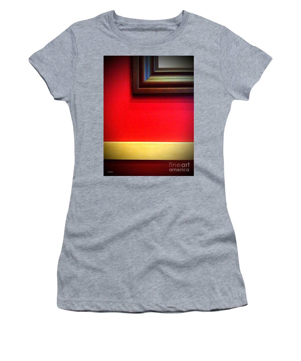 Red Women's T-Shirt featuring the photograph Red Wall by Eena Bo
