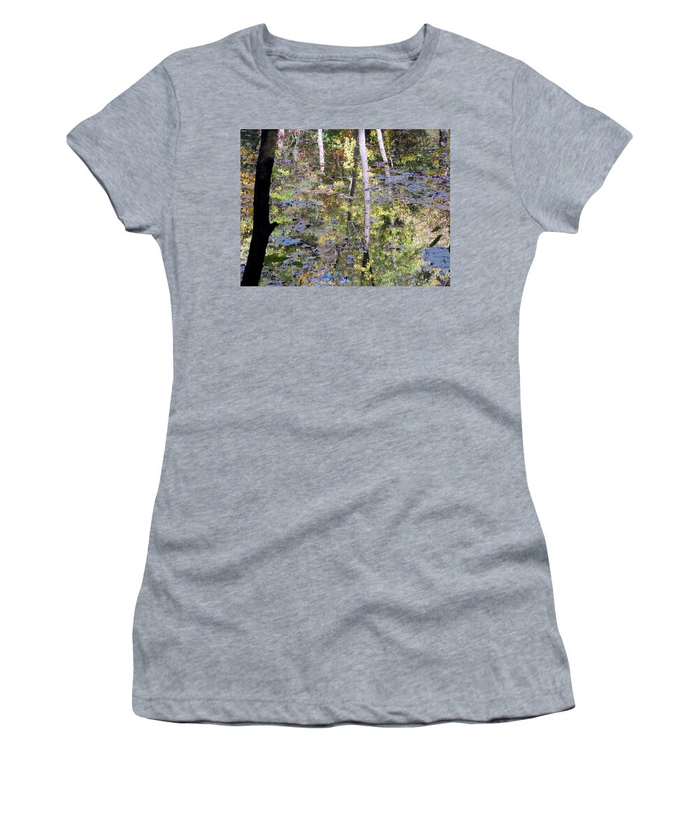 Water Women's T-Shirt featuring the photograph Reflections in Paradise 4 by Anita Burgermeister
