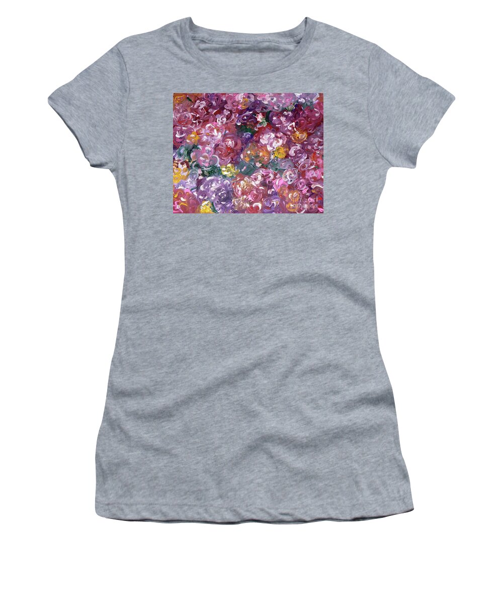 Roses Women's T-Shirt featuring the painting Rose Festival by Alys Caviness-Gober
