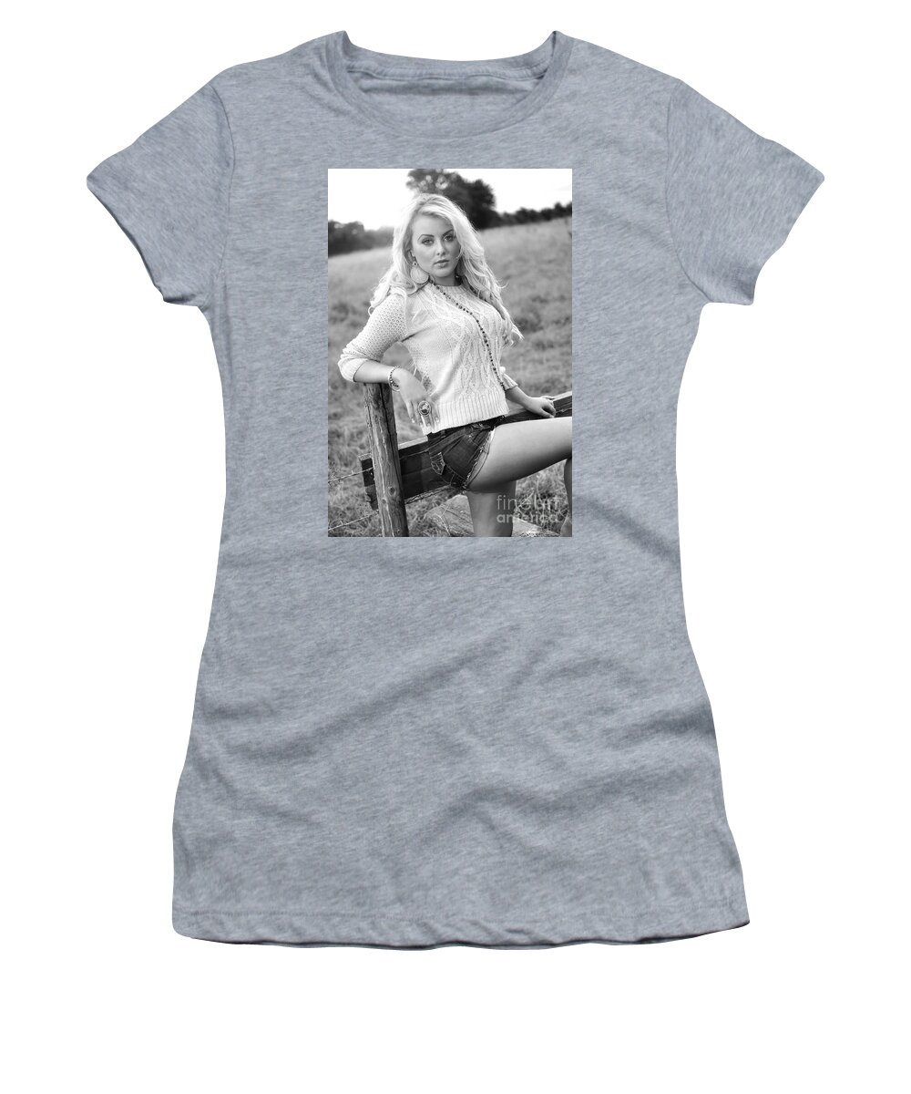 Yhun Suarez Women's T-Shirt featuring the photograph Rosey5 by Yhun Suarez