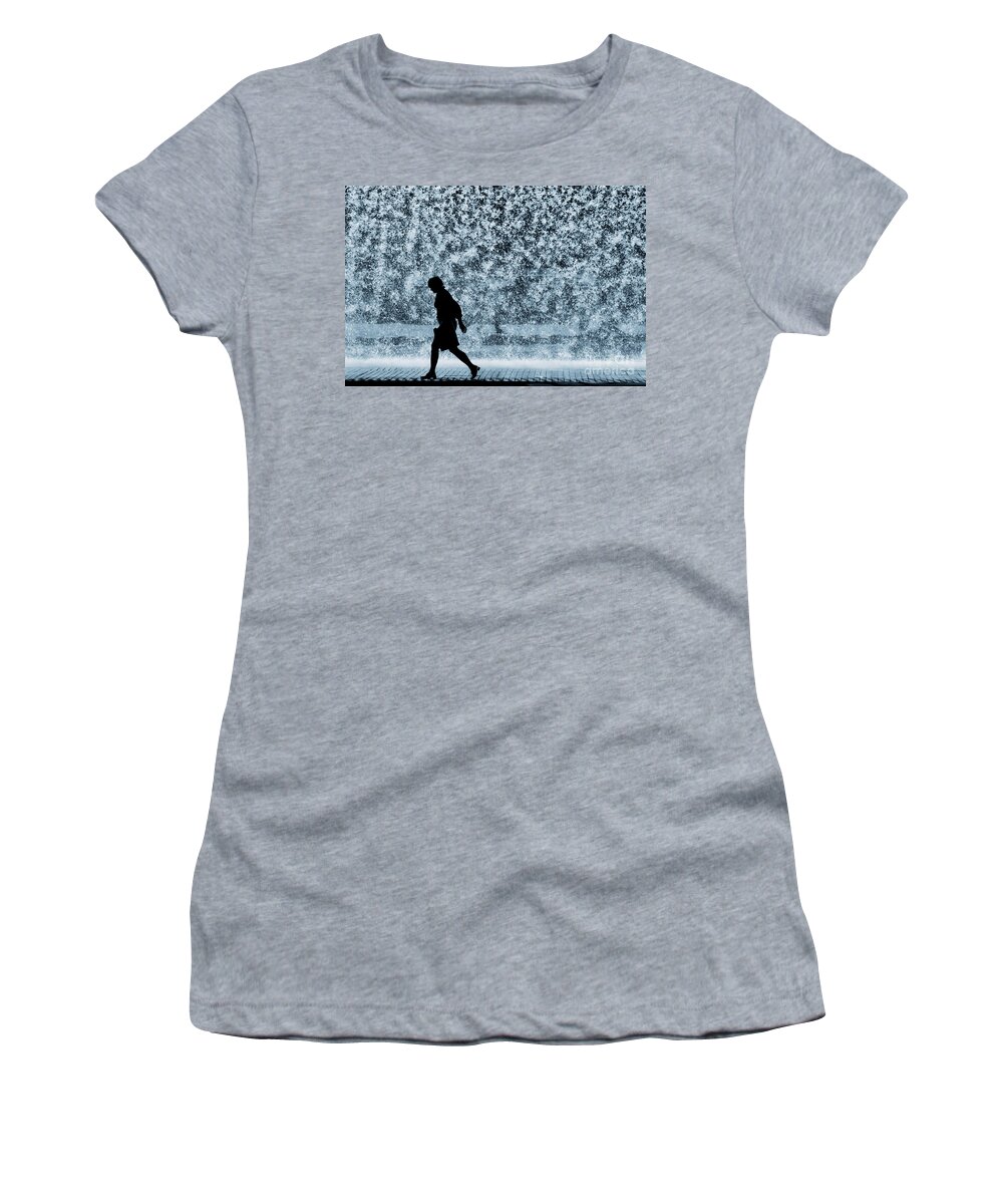 Backdrop Women's T-Shirt featuring the photograph Silhouette over water by Carlos Caetano