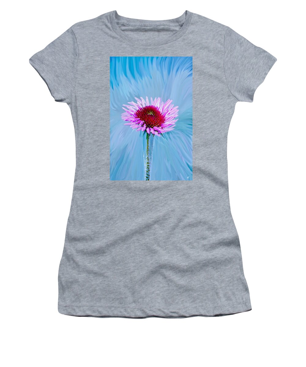 Flowers Women's T-Shirt featuring the photograph Spin Me by Linda Sannuti