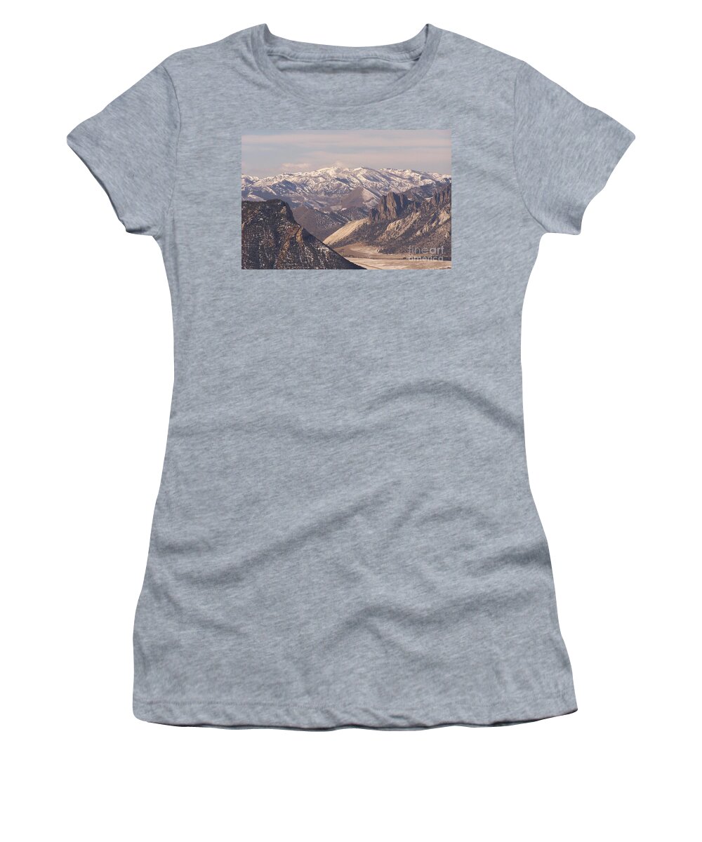 Mountains Women's T-Shirt featuring the photograph Sunlight Splendor by Dorrene BrownButterfield