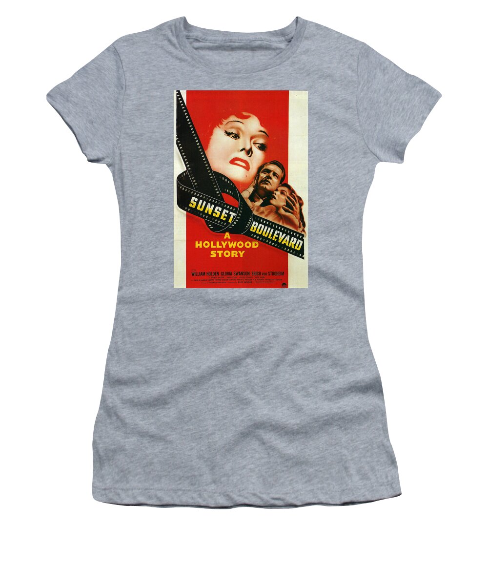 Sunset Boulevard Women's T-Shirt featuring the photograph Sunset Boulevard by Georgia Clare