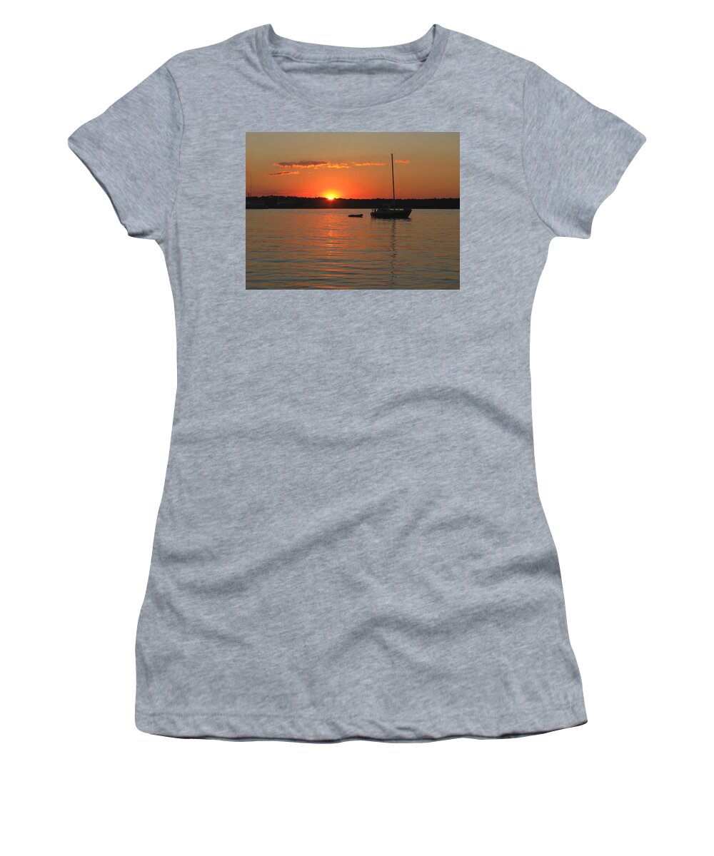 Sunset Women's T-Shirt featuring the photograph Sunset Cove by Clara Sue Beym
