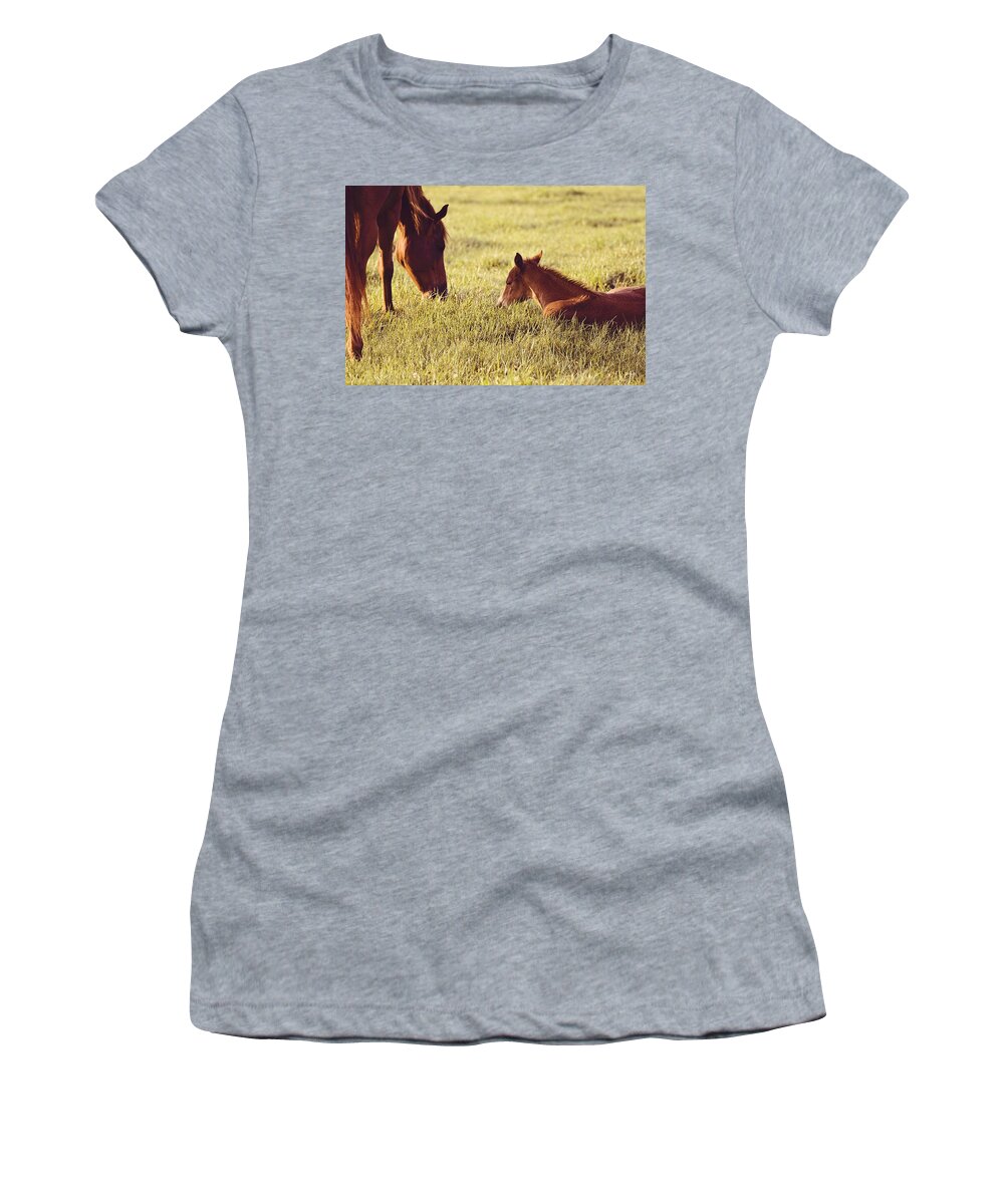 Prairieville Women's T-Shirt featuring the photograph Tender Moments by Scott Pellegrin