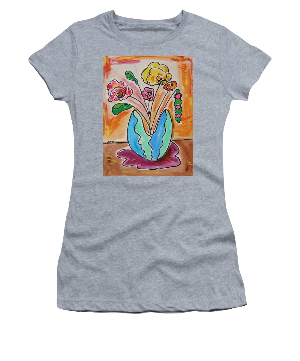 Ink Women's T-Shirt featuring the painting The Colors of Sherbert by Mary Carol Williams