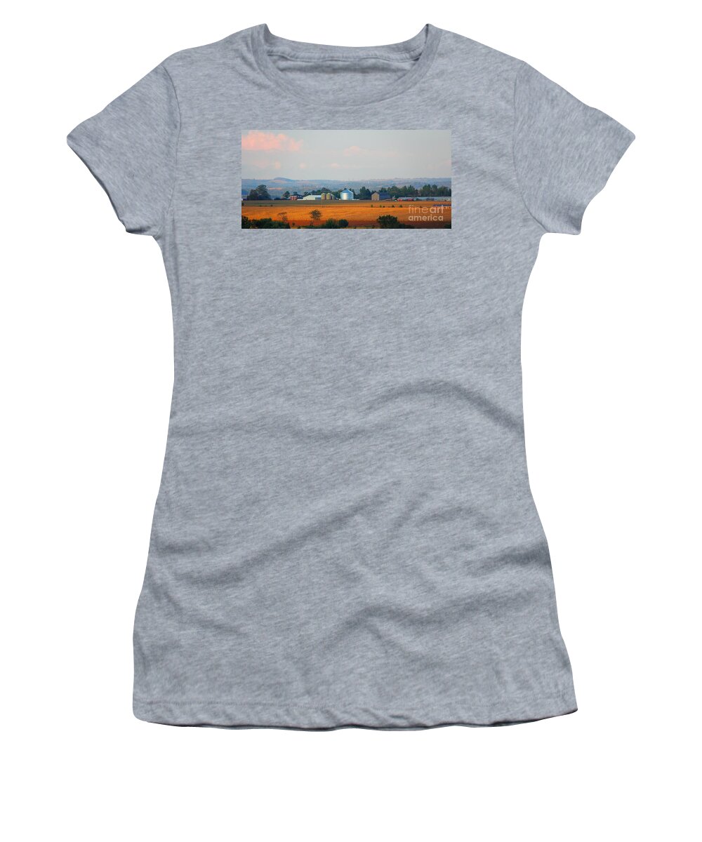 Sunset Women's T-Shirt featuring the photograph The Countryside by Davandra Cribbie