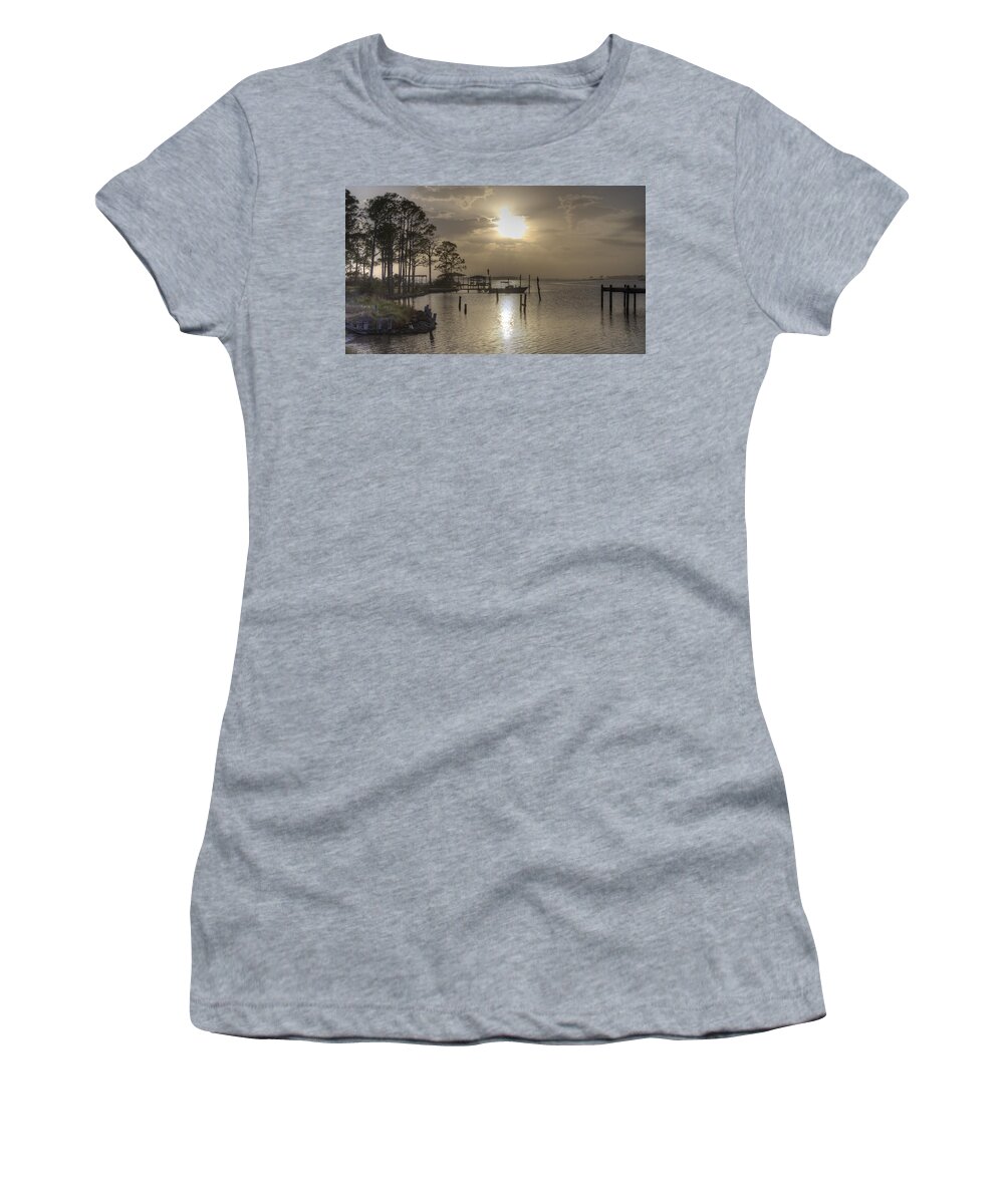 Bay Women's T-Shirt featuring the photograph The Golden Hour by David Troxel