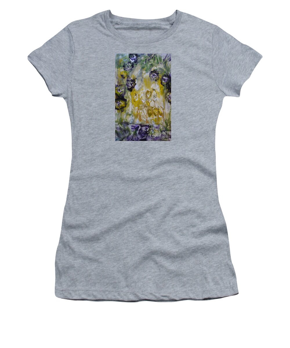 Honey Women's T-Shirt featuring the painting The Miracle of my Honeycomb by Heather Hennick