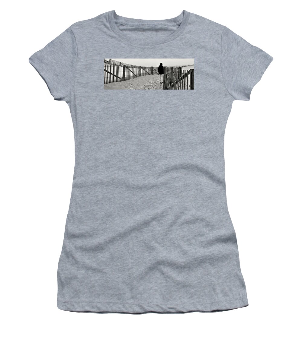 Walking Women's T-Shirt featuring the photograph The Winter Walk by Marysue Ryan