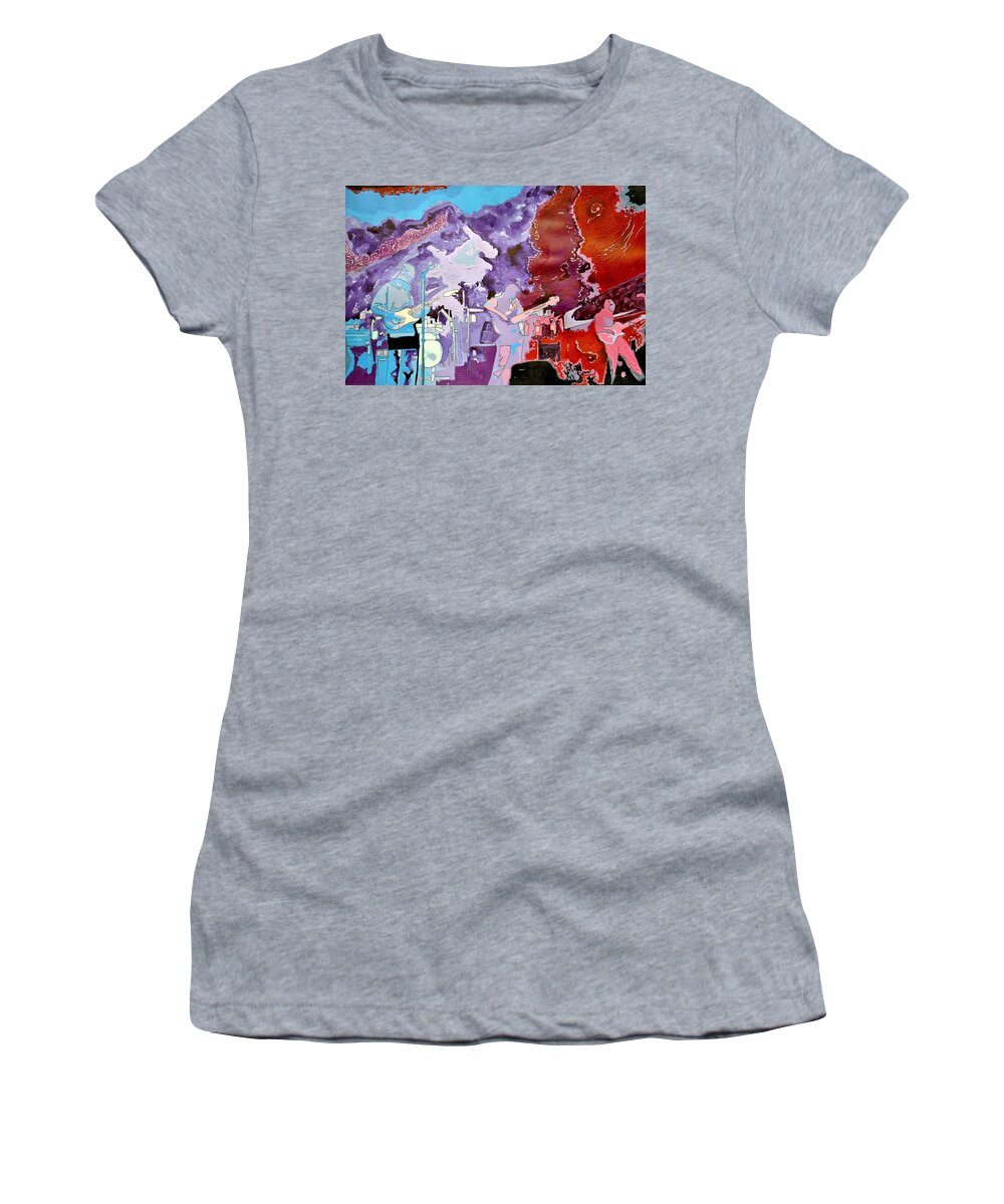 Music Women's T-Shirt featuring the painting Umphreys Trip by Patricia Arroyo