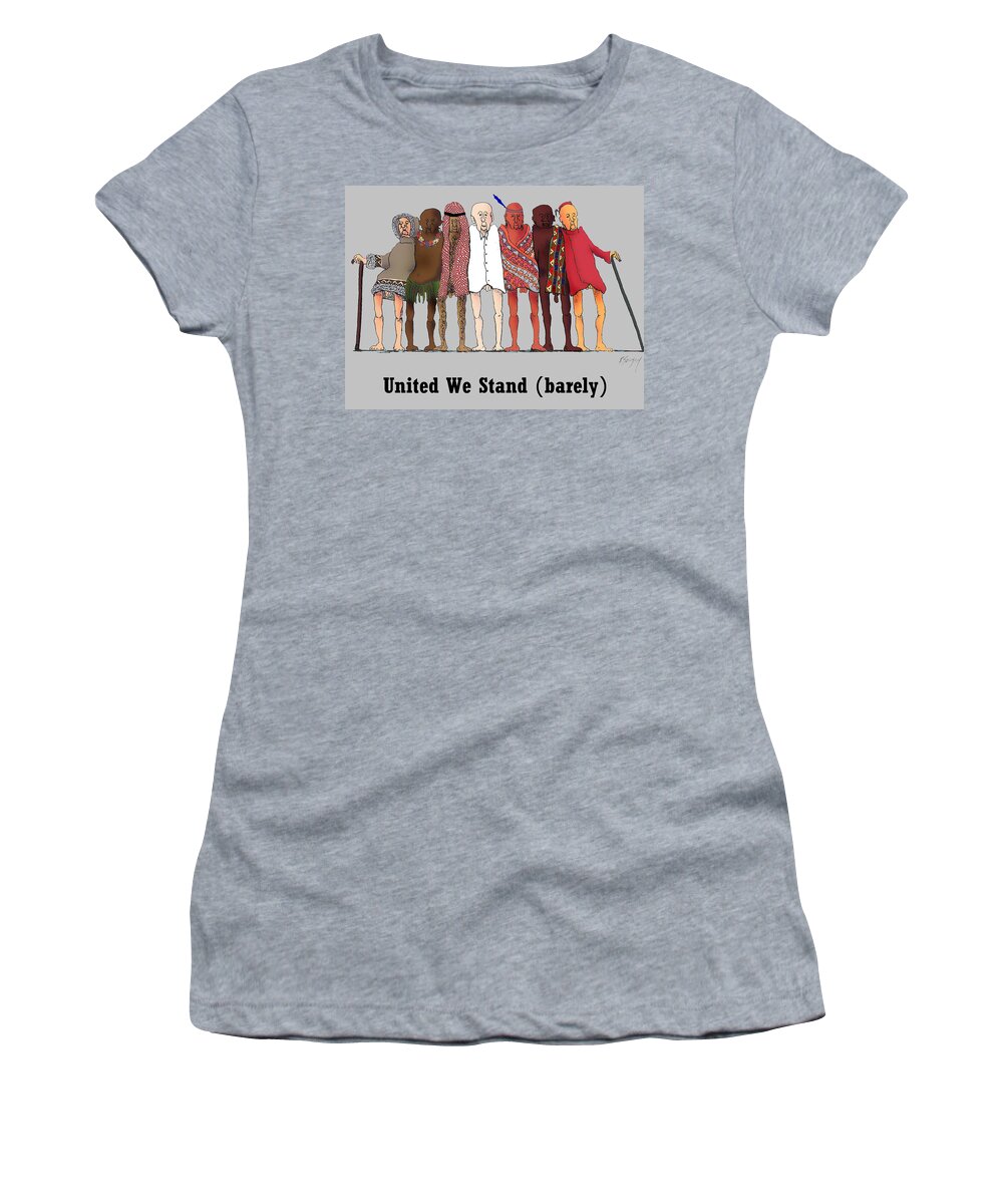 Coots Women's T-Shirt featuring the digital art United We Stand by R Allen Swezey