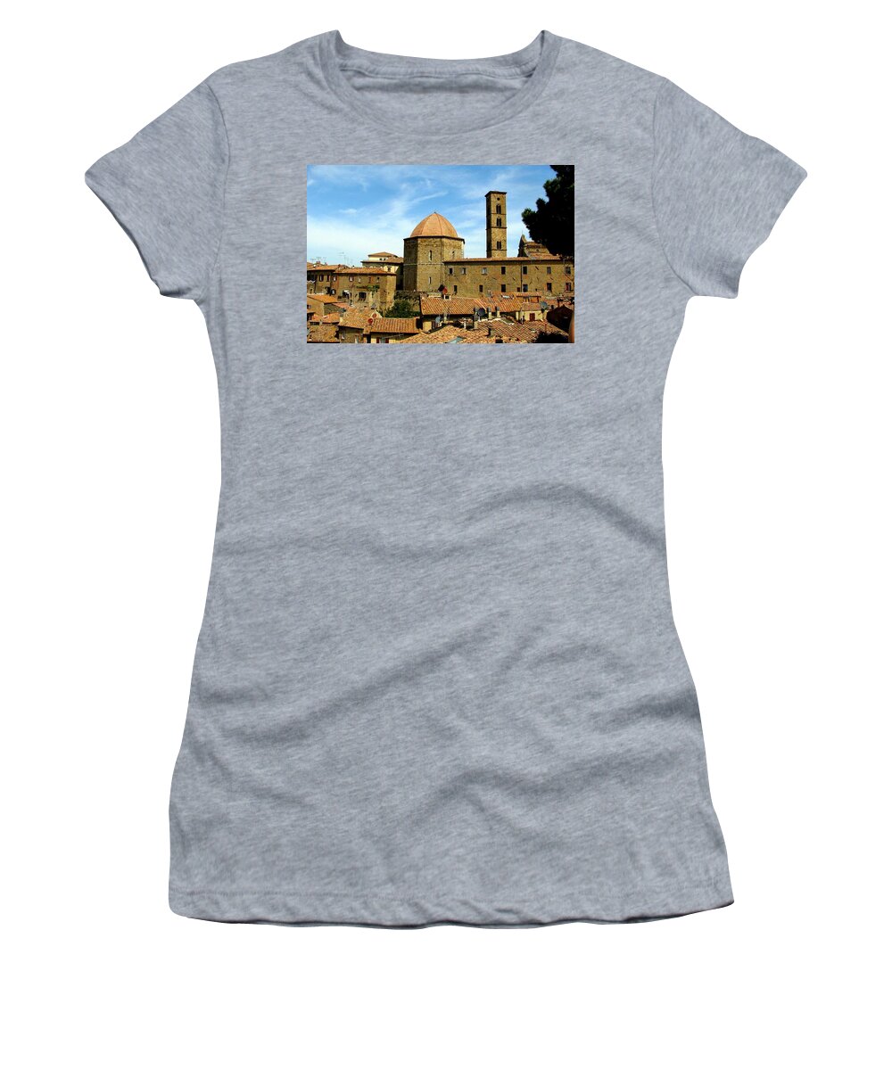 Italy Women's T-Shirt featuring the photograph Volterra Skyline by Carla Parris