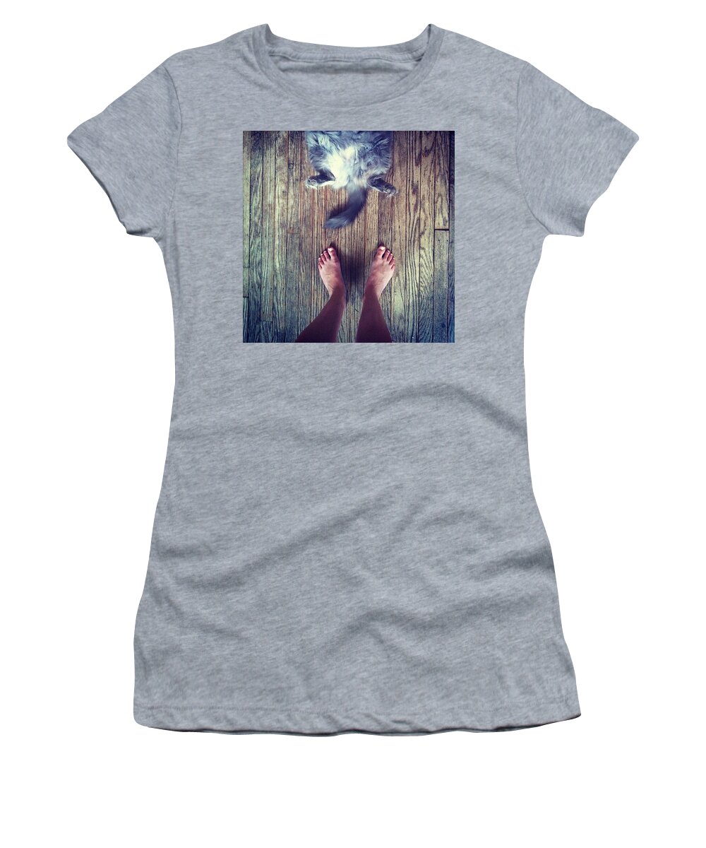 Floozy Women's T-Shirt featuring the photograph Was Greeted With This View When I by Katie Cupcakes