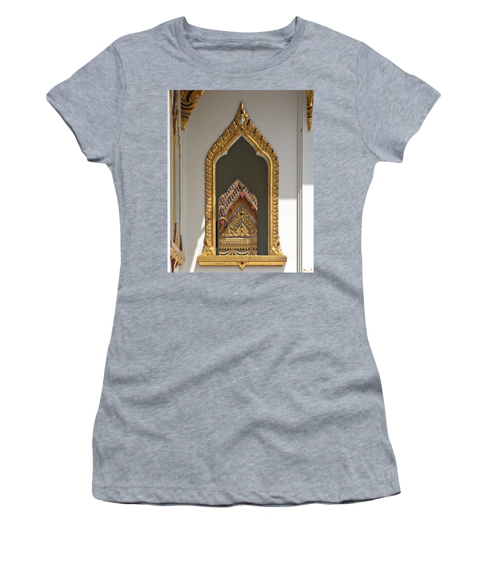 Bangkok Women's T-Shirt featuring the photograph Wat Yannawa Center Pavilion Window DTHB064 by Gerry Gantt