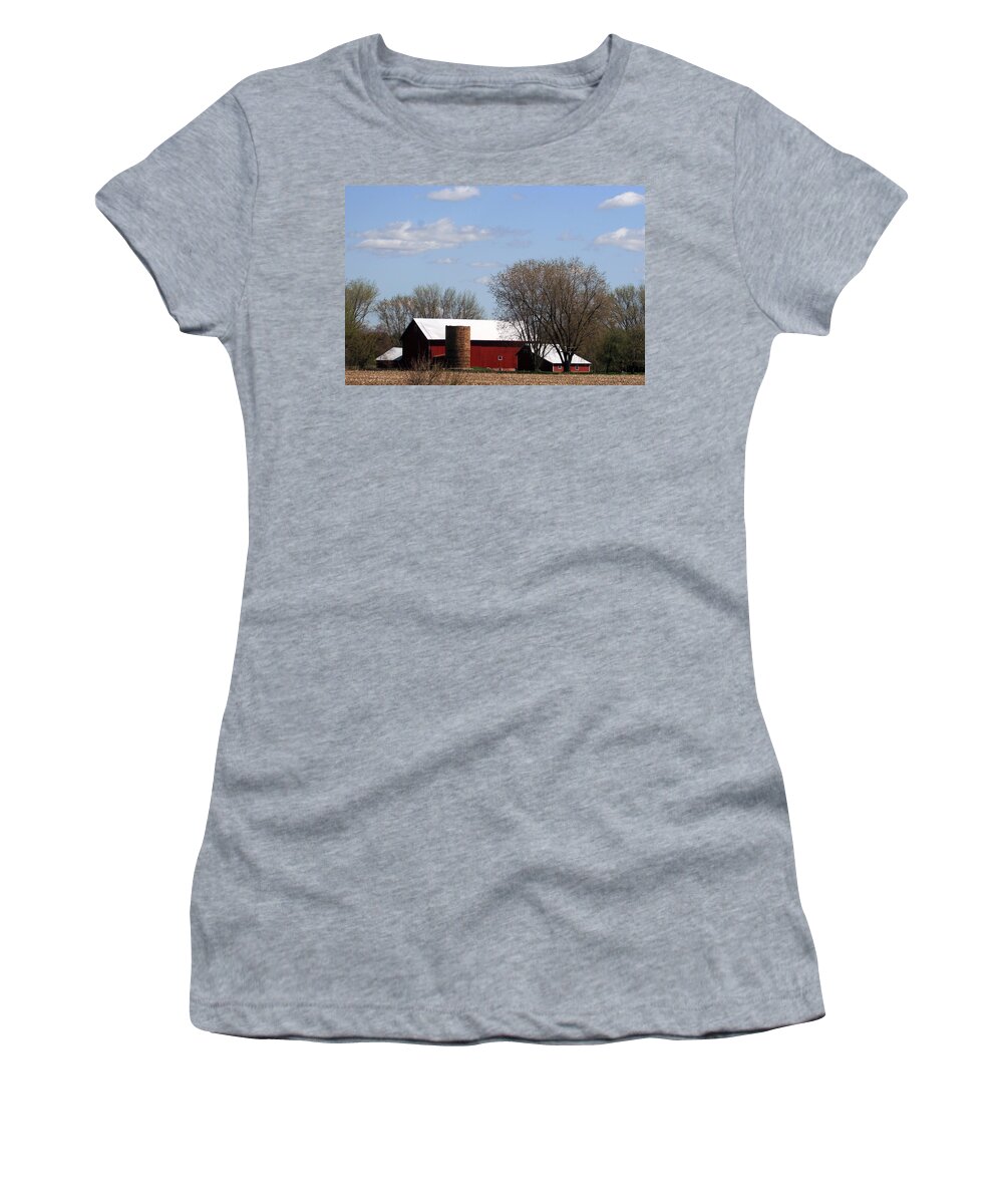 Wisconsin Women's T-Shirt featuring the photograph Wisconsin Farm by Kay Novy