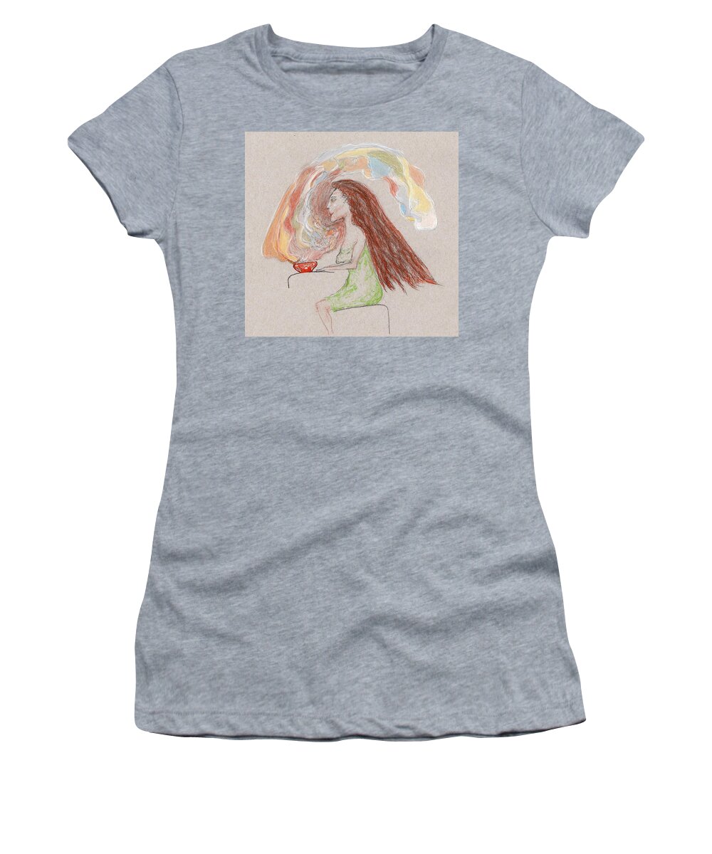 Jim Taylor Women's T-Shirt featuring the drawing Aroma Therapy by Jim Taylor
