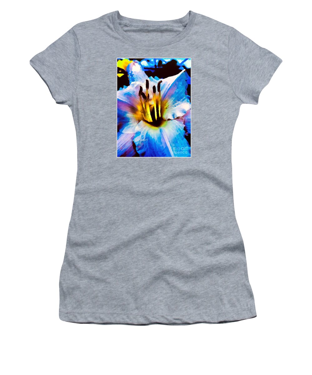 Painting Women's T-Shirt featuring the painting Midnight by MaryLee Parker