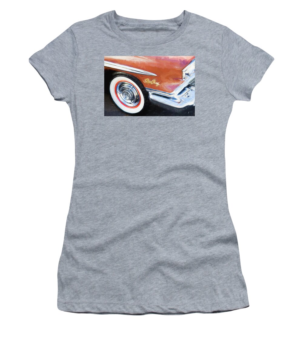 1958 Pontiac Women's T-Shirt featuring the photograph 1958 Pontiac Star Chief by Rich Franco