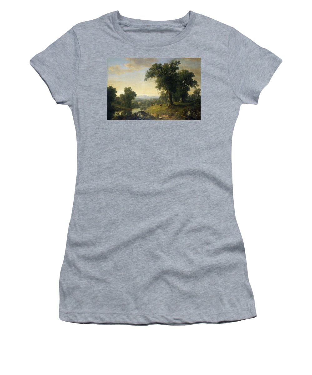 Art Women's T-Shirt featuring the painting A Pastoral Scene #1 by Asher Brown Durand