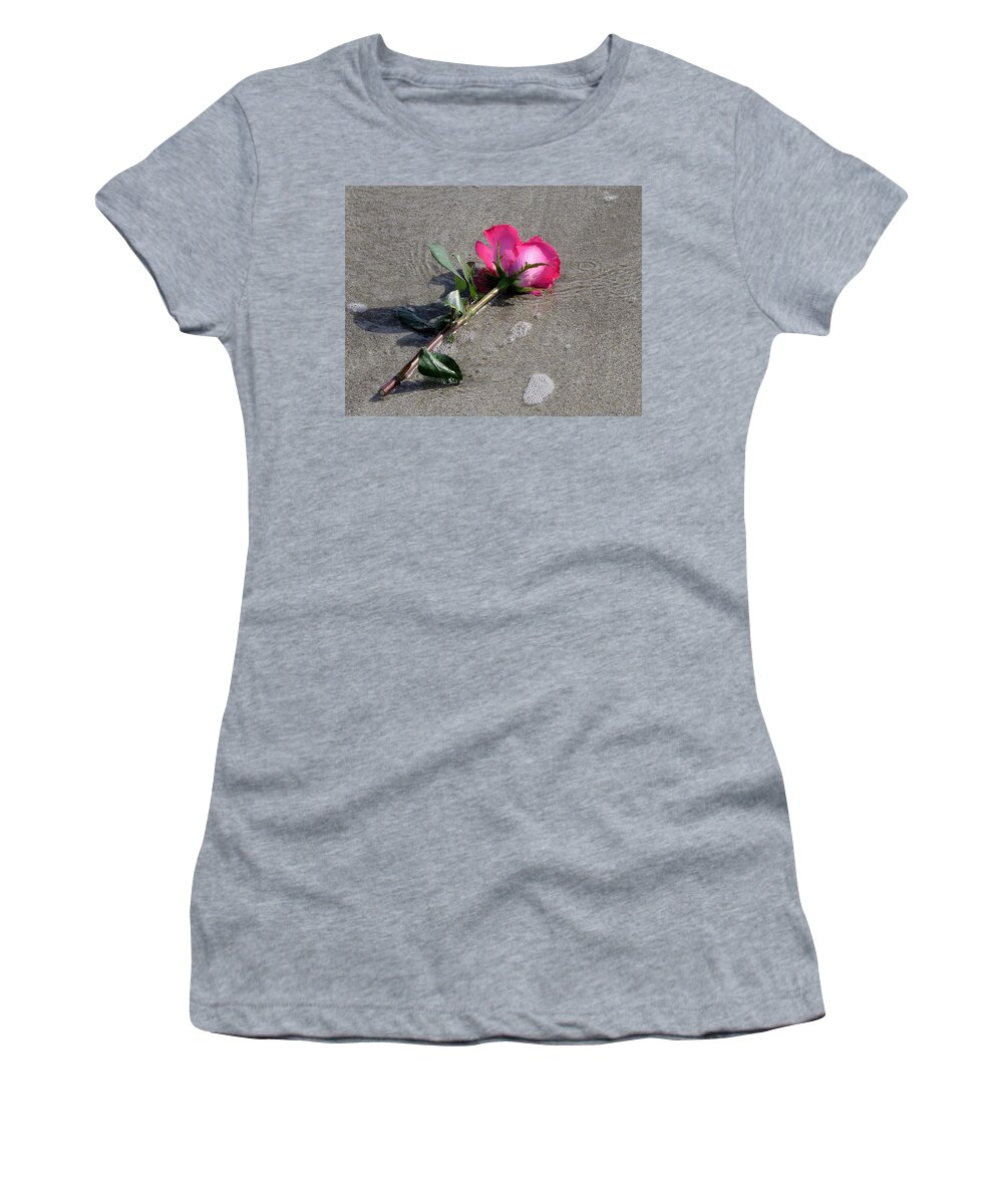 Rose Women's T-Shirt featuring the photograph A Rose for Julie by Lori Lafargue