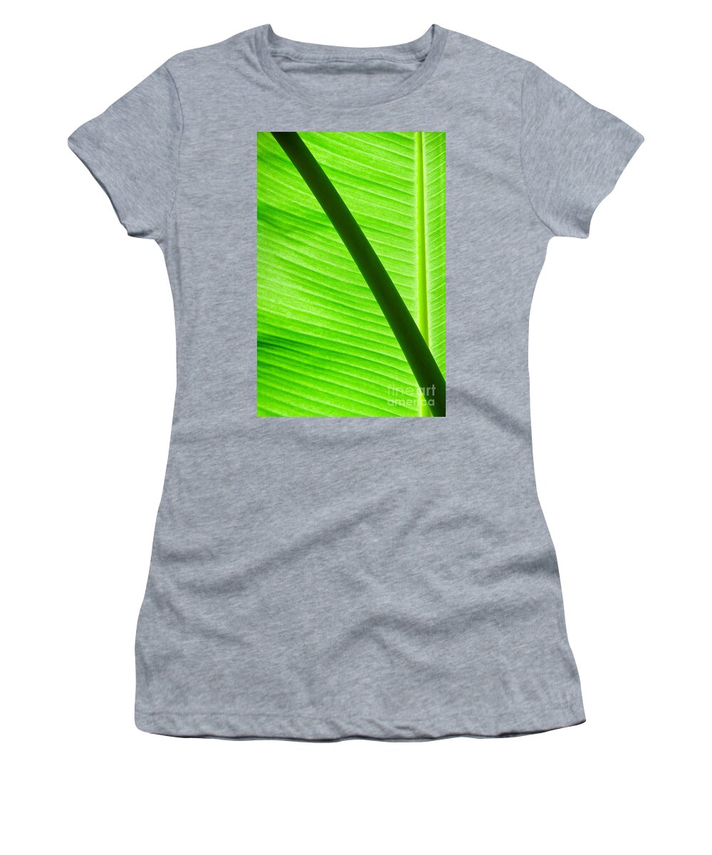 Banana Women's T-Shirt featuring the photograph Abstract banana Leaf #1 by Yurix Sardinelly
