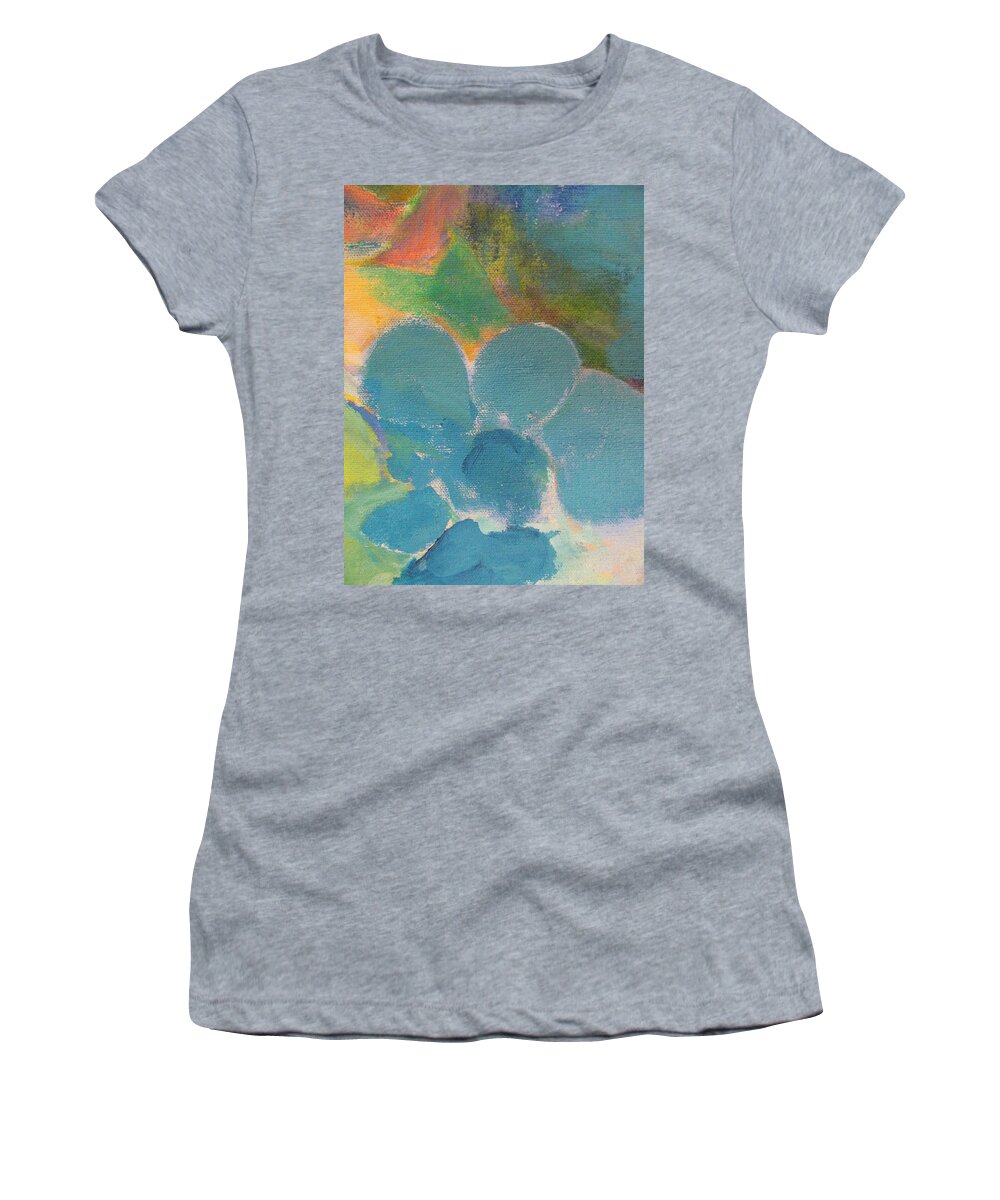 Abstact Women's T-Shirt featuring the painting Abstract close up 10 #1 by Anita Burgermeister