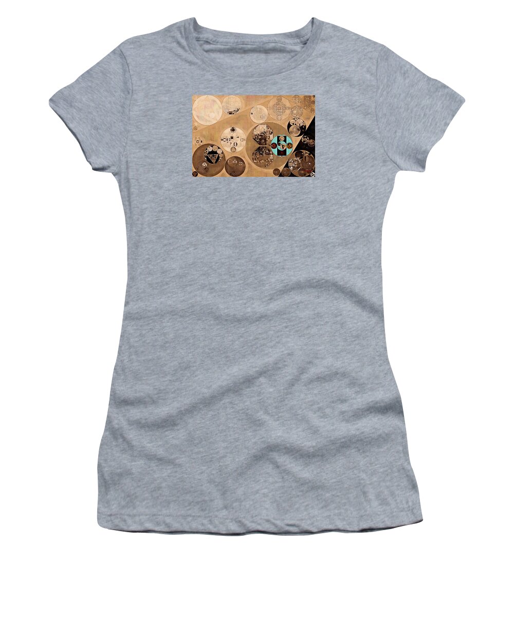 Mythical Women's T-Shirt featuring the digital art Abstract painting - Pale brown #1 by Vitaliy Gladkiy