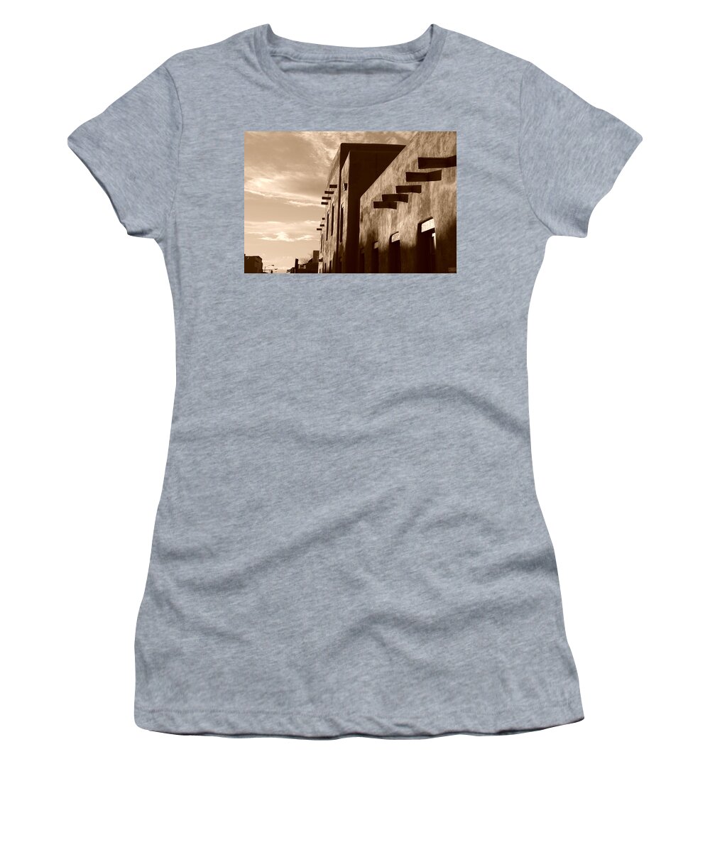 Architecture Women's T-Shirt featuring the photograph Adobe Sunset #1 by Rob Hans