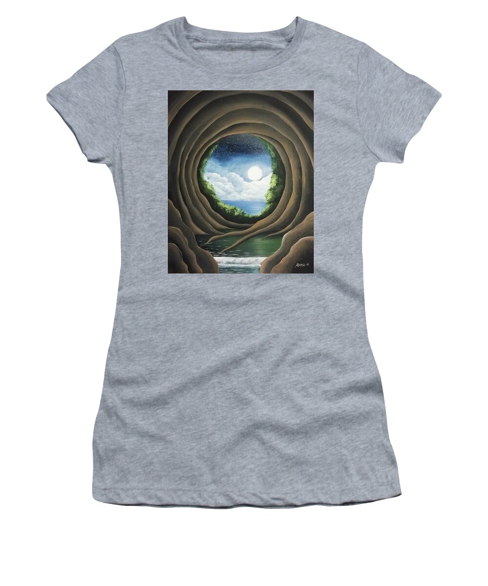 Tree Women's T-Shirt featuring the painting After the Storm #1 by Edwin Alverio