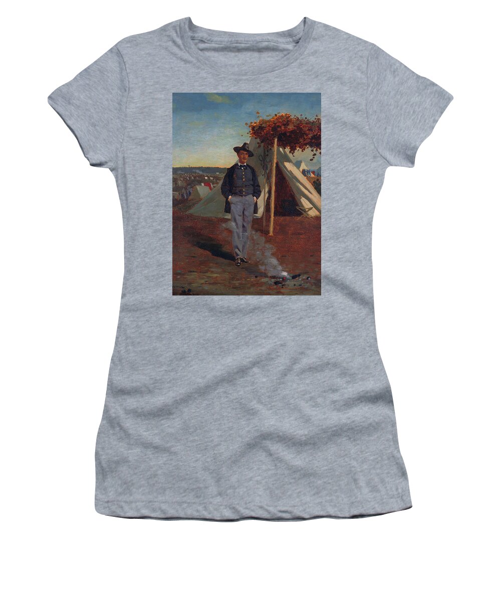 Winslow Homer Women's T-Shirt featuring the painting Albert Post by Winslow Homer