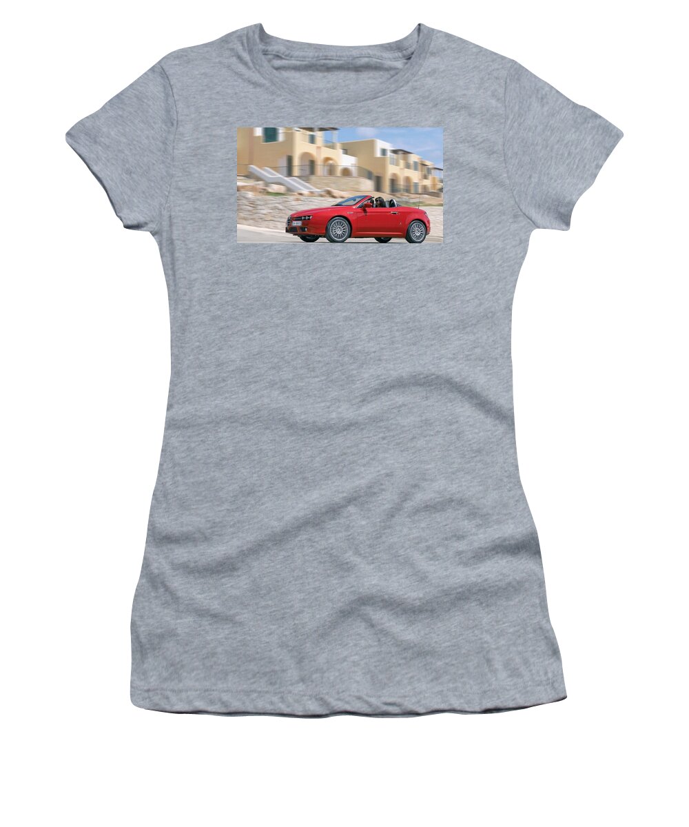 Alfa Romeo Spider Women's T-Shirt featuring the digital art Alfa Romeo Spider #1 by Super Lovely