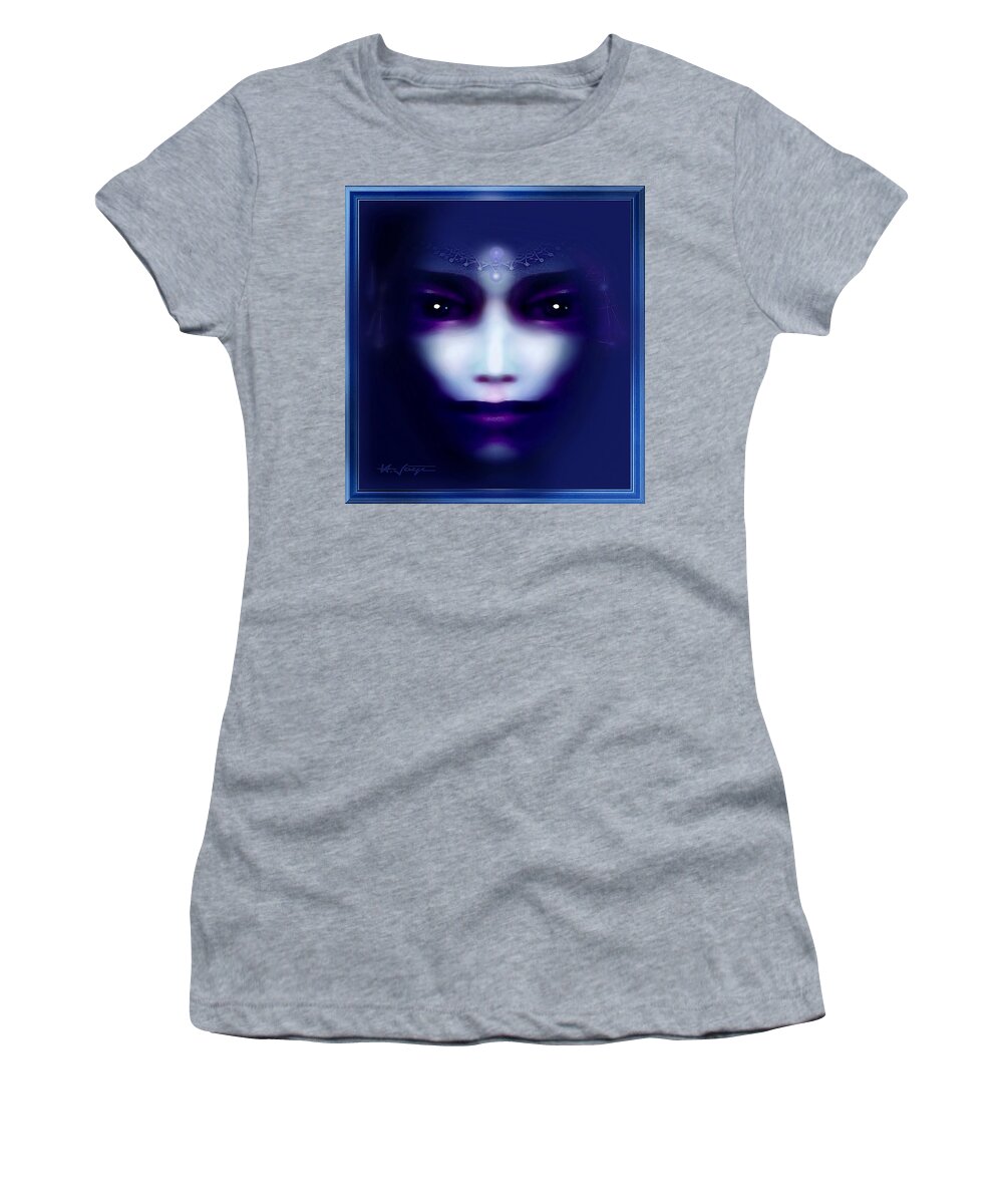 Angel Blue Women's T-Shirt featuring the painting Angel Blue #2 by Hartmut Jager