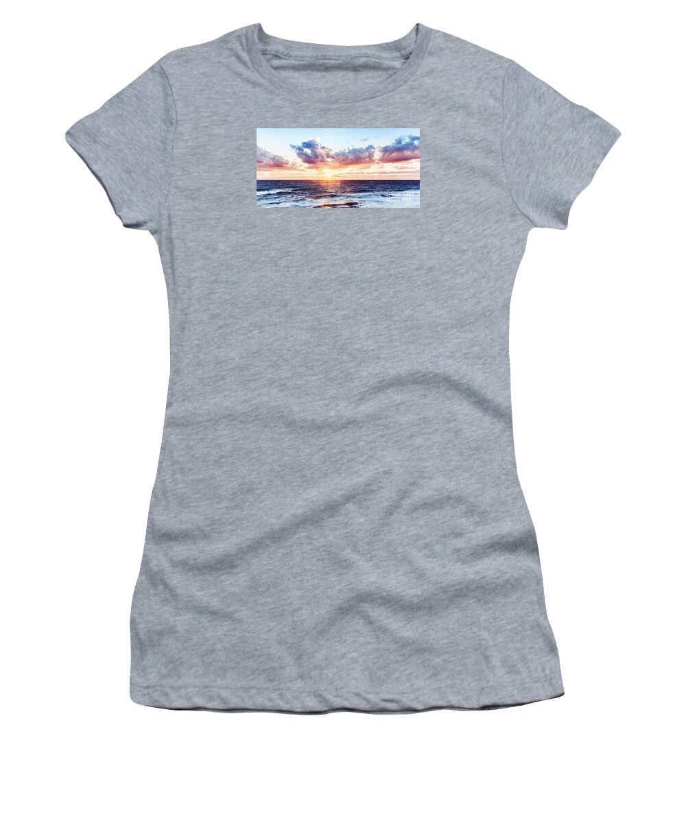 Amazing Women's T-Shirt featuring the photograph Beautiful sea landscape #1 by Anna Om