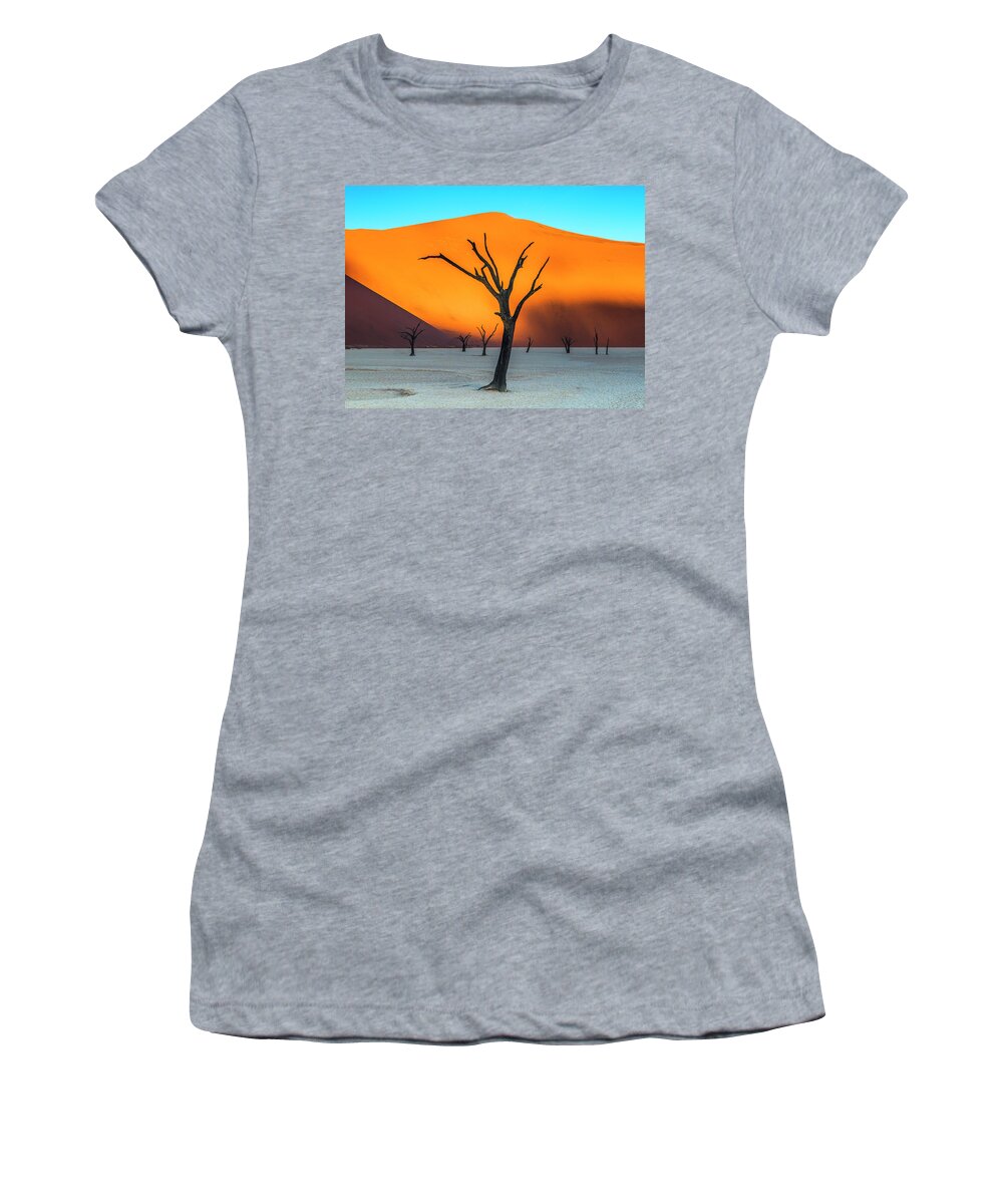 Deadvlei Women's T-Shirt featuring the photograph Beauty lives forever. #2 by Usha Peddamatham