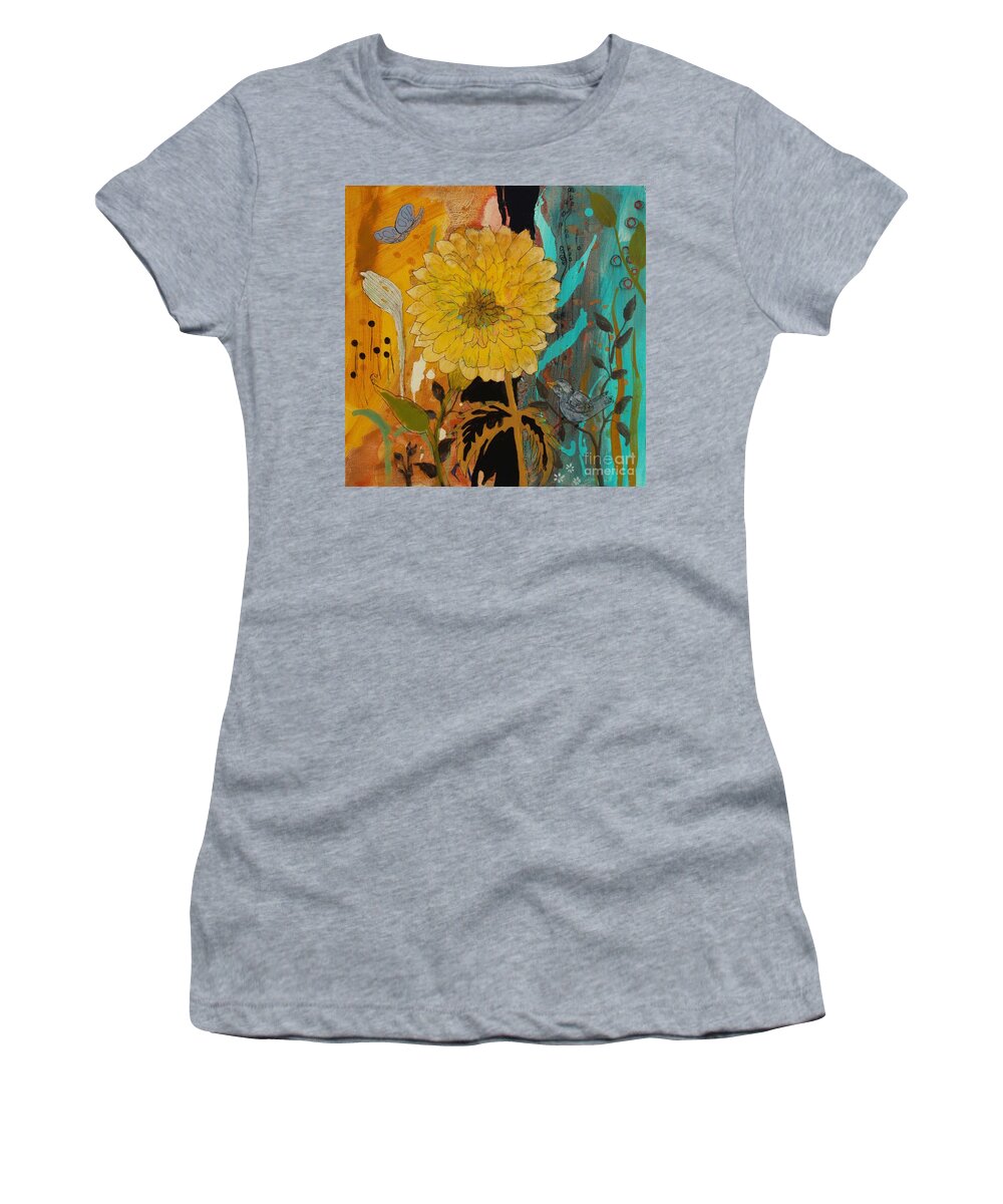 Big Yella Women's T-Shirt featuring the painting Big Yella #1 by Robin Pedrero