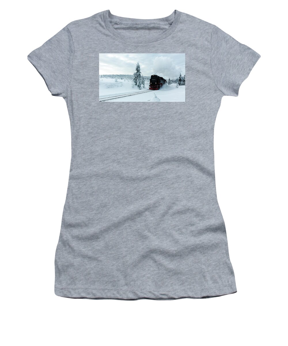 Nature Women's T-Shirt featuring the photograph Brockenbahn, Harz #2 by Andreas Levi