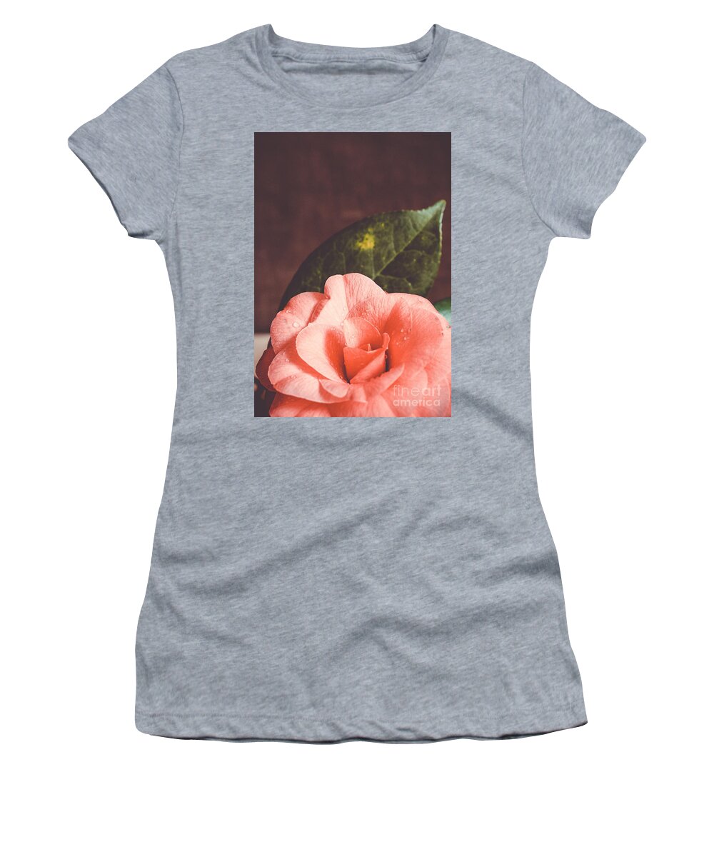  Women's T-Shirt featuring the photograph Camellia #1 by Andrea Anderegg